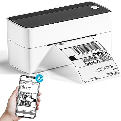 Phomemo Bluetooth Etikettendrucker, DHL Thermodrucker 4x6 Ettikettendrucķer, Bluetooth Etikettiergerät Label Printer für Barcode, Amazon, Etsy, Shopify, Royal Mail, DHL, FedEx, etc