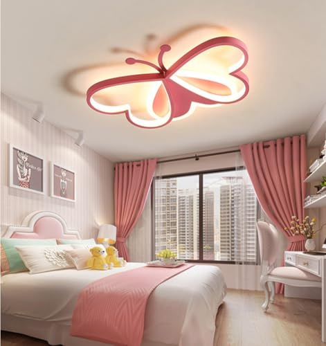 GUANSHAN LED 3D Schmetterling Deckenleuchte Nette Karikatur Kronleuchter Kinderzimmer Deckenleuchte Für Schlafzimmer, Jungen oder Mädchen Zimmer, 5 Beleuchtung