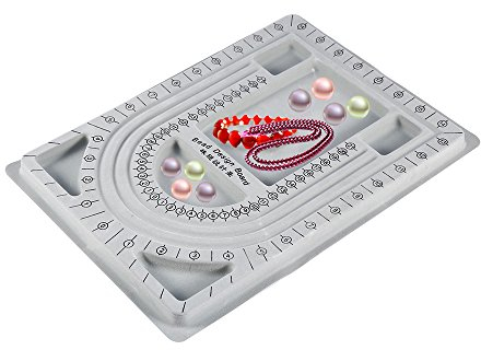 LetCart Perlen Designbrett, Armband Design Brett Flocked Perlsortierbrett Halskette Perlen Verziert Schmuck Organizer Fach DIY Schmucksachen