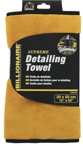 Chiffon en Microfibre Super Absorbant Billionaire Detailing Finish Towel Supreme 1000 g/m² Chiffon de détail 30 x 50 cm Idéal pour l'entretien de Votre Voiture