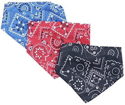 Supvox 3 Stück Haustierhalsband-lätzchen Dreieckig Speicheltuch Multifunktional Hundeschal Halsband Für Hunde Und Welpen Größe L Zufällige Farbe