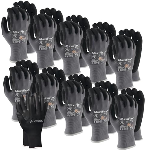 ATG Maxiflex Handschuhe Gr. 9 Ultimate 10 Paar - Arbeitshandschuhe Herren und Damen mit hervorragendem Grip - Montagehandschuhe Nitril