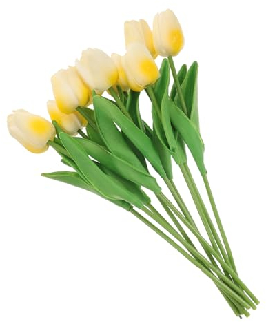 FUNOMOCYA Künstliche Tulpen Strauß Natürlich Aussehend Für Heim Und Büroeinrichtung Dekorative Blumen