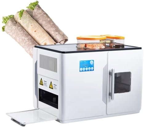 Automatic Roti Maker, 1800W Electric Chapati Tortilla Pancake Flatbreads Pita Making Machine, Tortilla Press Cooker, Electric Flour Tortilla Maker, with Touch Screen,220V
