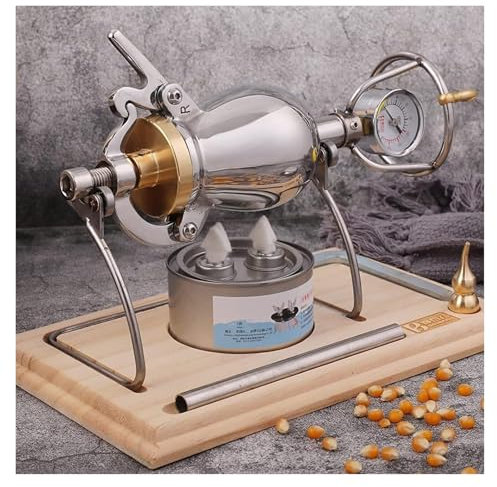 SFQEVHRZ Popcorn machine， Popcorn Maker Machine for Amplify Corn Rice Pellet, Retro Mini Stainless Steel Popcorn Pot, Traditional Old-Fashioned Pop Corn Makers