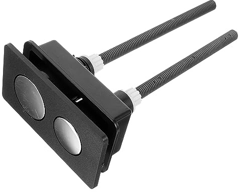 Botón Rectangular para Tanque de Inodoro Abs Negro de Doble Pulsación | Accesorio de Repuesto, Alta Dureza y Superficie Lisa, Instalación Sencilla, para Cisterna