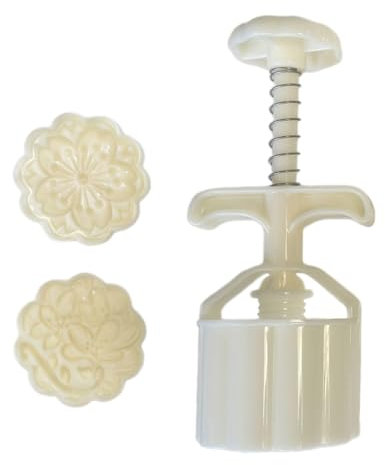 Traditional Mooncakes Making Mould Set 75g with 2 Stamp for Autumn Festival