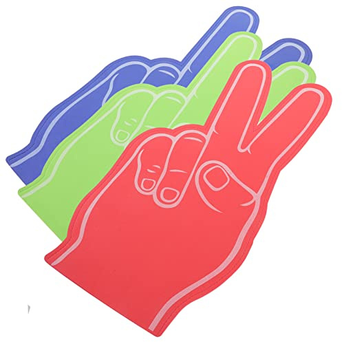 ibasenice 3stücke Schaumstofffinger in Großen Mengen Schaumstoffhände Für Sport Eva-Material Leicht Und Wiederverwendbar Party-zubehör Für Cheerleading Und Spiele