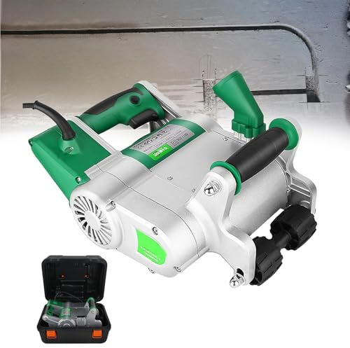JXYQ Cortadora de Ranuras de Pared, Rozadora de Pared eléctrica Mejorada, Ranuradora de hormigón de 1100 W, Cortadora de Canales Manual, Profundidad de Corte de 40 mm