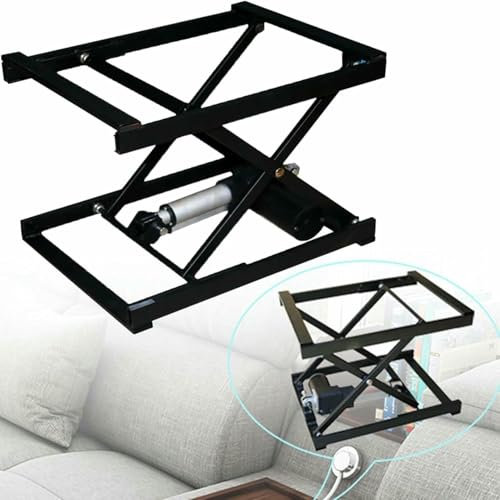 XDRGOOIUY Tavolo elevatore Elettrico a Forbice con Telecomando, Altezza Regolabile idraulicamente per mobili Fai da Te e Accessori per la casa, Supporta 100 kg.
