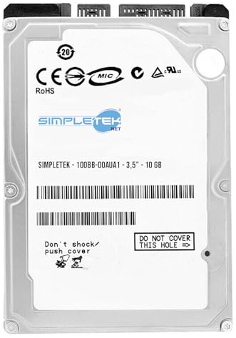 SIMPLETEK - Hard Disk HDD 3,5 10 GB 100BB-00AUA1 Disco Fisso Interno per PC Desktop Portatile Notebook IDE PATA Ultra/ATA (Ricondizionato)