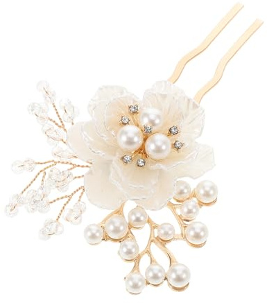 VALICLUD Hochzeitshaarnadel mit Blumenimitat und Strass Braut-haarschmuck für Bräute Brautjungfern und Damen Hochzeitshaarschmuck mit Sicherem Halt und Dekorativem Design