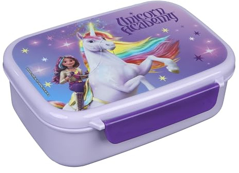 Undercover Unicorn Einhorn Brotdose mit Einsatz, Lunchbox für Kinder, 18 x 13,5 x 6 cm, BPA-frei, Lila