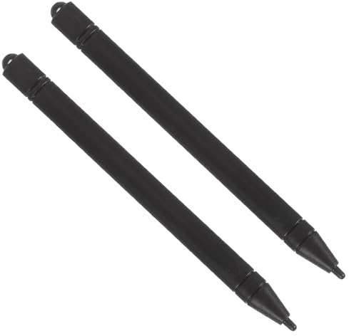Stylet Numérique Noir 2 Pièces en Plastique pour Écrans Tactiles et Dessin | Création Artistique, Notes Précises, Esquisses Graphiques, Usage pour Enseignants et Bureau, Compatible Tablette Lcd