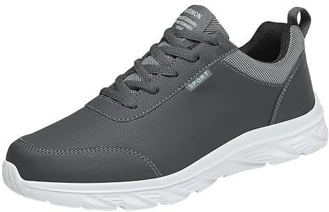 Laufen Schuhe Herren Weiche Sohle, Sneaker Herren mit Schnürung, Luftig rutschfeste Sportschuhe Ultraleicht Laufschuhe Atmungsaktiv Turnschuhe Outdoor Flach Wanderschuhe Herbst Winter Shoes for Men