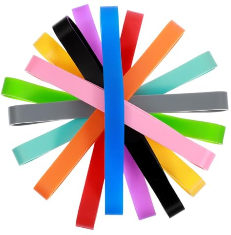 10 Pcs Silicone Bands, Thick Rubber Bands, Large Elastic Band for Crafts, Office Supplies, Books, Cooking, Wrapping, Containers, Exercise, Colorful
