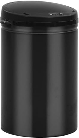 INLIFE Poubelle à capteur Automatique 30 L Acier au Carbone Noir