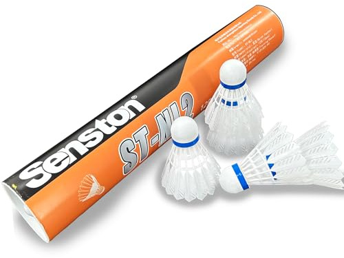 Senston Badminton Federbälle 6/12 STK Nylon Badmintonbälle Indoor Draußen | Nylon Federbälle, Composite-Kork Kugelkopf, Exquisite Verpackung, Indoor Draußen, Amateure & Anfänger