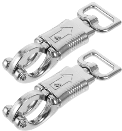Healeved Gancho de Liberación Rápida para Caballos 2 Piezas, Broche de Alta Resistencia de Metal Resorte, Seguridad para Arnés y Entrenamiento Ecuestre, Clips para Cuerdas en Deportes