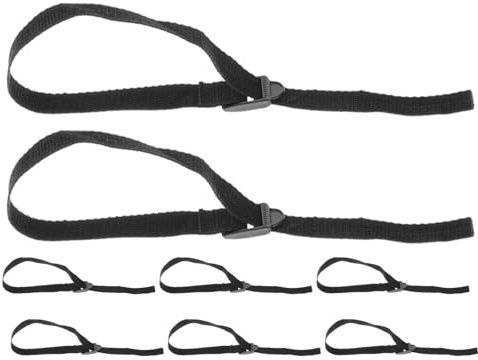 Abaodam Lot de 8 Dragonnes Réglables Noires pour Bâtons de Randonnée, Ski et Cannes de Marche, Sangle Antidérapante Résistante à l'usure, Accessoire Outdoor pour Activités Plein