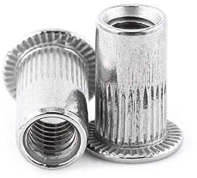Flat Head Metric Threaded Blind Rivet Nut Insert Screw for Stainless Steel M3 M4 M5 M6 M8 (M6)