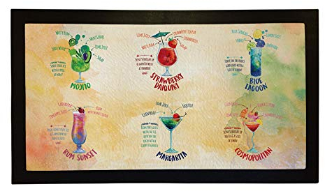 Bang Tidy Clothing Bar Runners Cocktail Recipes Home or Pub Bar Mats Mens Gift Idea