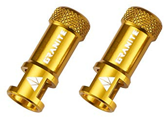 Granite Juicy Nipple Ventilkappen mit Ventilkernentfernungsfunktion, einfach zu verwendende Fahrradreifen-Schutzhüllen (Gold).