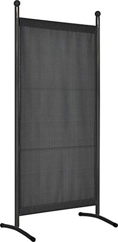 ANGERER Stellwand 82 x 178 cm, dunkelgrau | Raumteiler, Raumtrenner, für Schatten auf Balkon, Bezug aus wetterfestem Textilene-Gewebe, Made in Germany