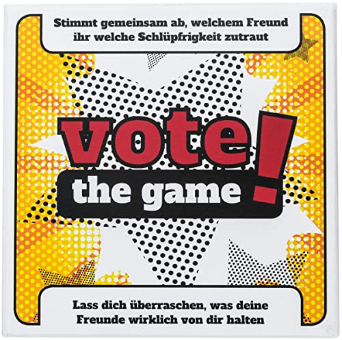GOODS+GADGETS Vote! Kartenspiel Party Game Partyspiel - Das Personality Therapy Voting Gesellschafts-Spiel zum Abstimmen - Lerne Deine Freunde Besser kennen!