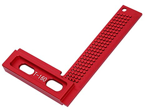 160 mm/6, 3 Zoll Lochlineal T-160 Genaues Verschleißfestes T Förmiges Lineal für die Holzbearbeitung aus Aluminiumlegierung Rot