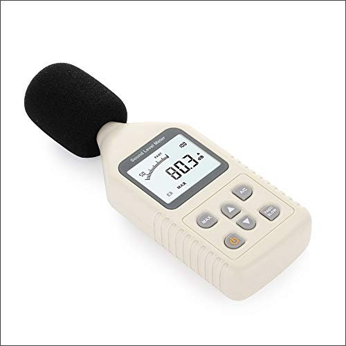 NGHSDO Sonometro Los medidores Digitales de Sonido del indicador de Nivel de Ruido en decibelios probador A/C Fast/Slow Pantalla DB 30-130dB Decibelimetro
