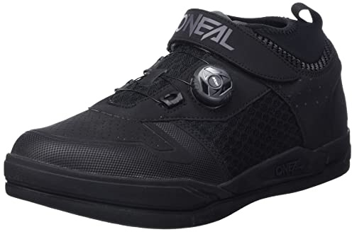 O'NEAL | Mountainbike-Schuhe | MTB Downhill Freeride | Vegan | SPD-Pedalplatten-kompatibel, Schnellschnür-System, atmungsaktiv | Session SPD V.22 Shoe | Erwachsene | Schwarz Grau | Größe 46