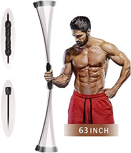 Sport Schwingstab Fitness Swingstick Schwerkrafttrainer zum Trainieren der Tiefenmuskulatur Fitness Stretch Bar Multifunktions-Fitness-Trainingsübung Elastischer Stock Vibrationsstange Zittern Sport