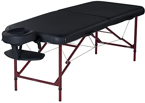 Master Massage Zephyr Massageliege 71cm aus leichtem Aluminium Ideal zum Transportieren für Praxis Wellness Spa in Schwarz