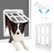 PETLESO Clapet pour animaux de compagnie pour moustiquaire - Avec aimants - Chatière pour chat - Porte moustiquaire - Installation facile pour chat/chien - Blanc (34 cm x 44 cm)