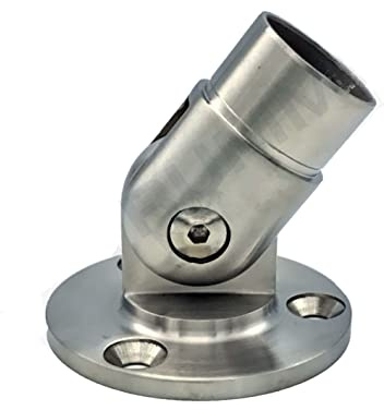 Edelstahl Steckfitting Rohrverbinder Rohrbogen Flansch Verbinder Geländer V2A (Ø 42,4 mm, Gelenkhalter)