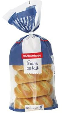 Pain au Lait Longue Conservation Rochambeau 10 Pièces 350g/Sachet - Lot de 1, 2 et 3 Sachets - Livraison Gratuite France - Expédition par la sté Bo Time (1)