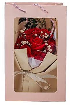 Wzxhew Valentinstag Hochzeit Souvenir Blumenstrauß Heimdekoration Künstliche Seife Rosenstrauß Künstliche Pfingstrosen Blumen (RD2, D)