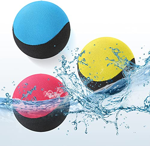 mizikuu Balle Rebondissante d'eau, 3 Pcs Balles à Eau en Lycra Bombes à Eau pour Enfants Adolescents Adultes Famille Piscine Plage Activités de Plein Air