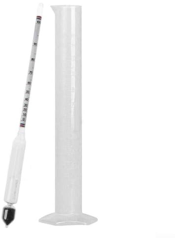 Medidor de alcohol, medidor de alcohol, medidor de alcohol 0 – 100% mide alcohol en alcohol destilado hidrómetro 31 cm, para destilación en casa