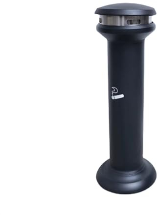 GLigeT Standaschenbecher Vertikaler Raucherbereich mit Aschesäule im Freien mit auslöschbarem Zigarettenzylinder-Mülleimer, Zigarettenkippensäule aus Edelstahl Aschenbecher Outdoor/Aschenbecher