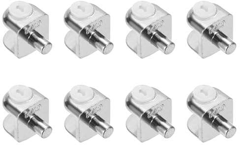 QUARKZMAN Vetro Mensola Staffa Picchetti 8pz Lega Zinco Regolabile Vetro Morsetti con Pin Parete Fissaggio Mensola Supporti Supporti per 4-8mm Temprato Vetro