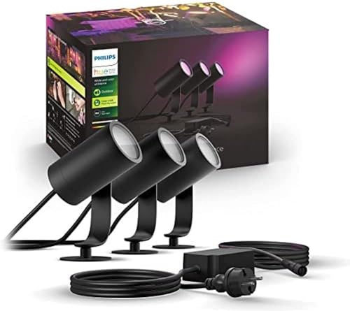 Philips Hue White & Color Ambiance Lily Gartenstrahler 3-er Pack & Play Gradient Light Tube weiß 75cm, 1100lm