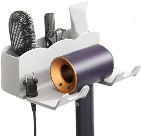 Hair Dryer Holder Wall Mounted - Hairdryer Holder Storage Hook - Bathroom Organization Blow Dryer Hanger, Hair Tool Organizer, Wall Mounted Storage Organizer, Drill