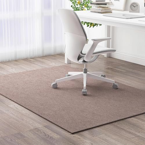 Generisch Bürostuhl Unterlage Teppich, Bodenschutzmatte für Hartböden, Gaming Teppich Stuhl Unterlage,Kratzfest Schreibtischstuhl Unterlage,rutschfest Bürostuhlunterlage Für Büro,Braun,120x150cm