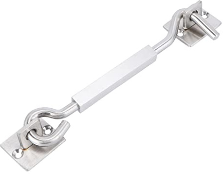 Angoily 8-inch Silver Window Hook Wind-Proof Cabin Hook Door Wind-Resistant Lock for Window Sill and Gate Security