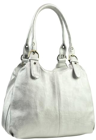 AOSSTA Women's Tote Bag Multi Pockets Soft Leather Hobo Shoulder Bags With Long Strap Ladies Handbags Large Crossbody Bags