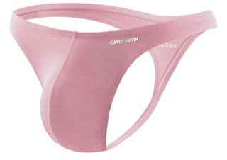Casey Kevin Herr string tanga sexiga underkläder för män bambu tanga låg midja T-back stringtrosa, K7-rosa, M