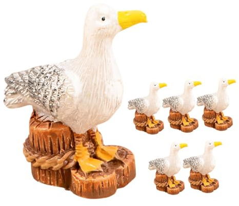 Toyvian 6 Stück Seemöwe Figuren Garten Dekoration Mediterrane Mikrolandschaft Ornamente für