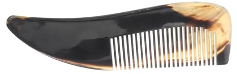 PartyKindom Pettine Corno Naturale con Manico Ergonomico Pettinper Massaggi del Capelluto Pettine Denti Fini in Corno per Styling dei Capelli per Uso Domestico